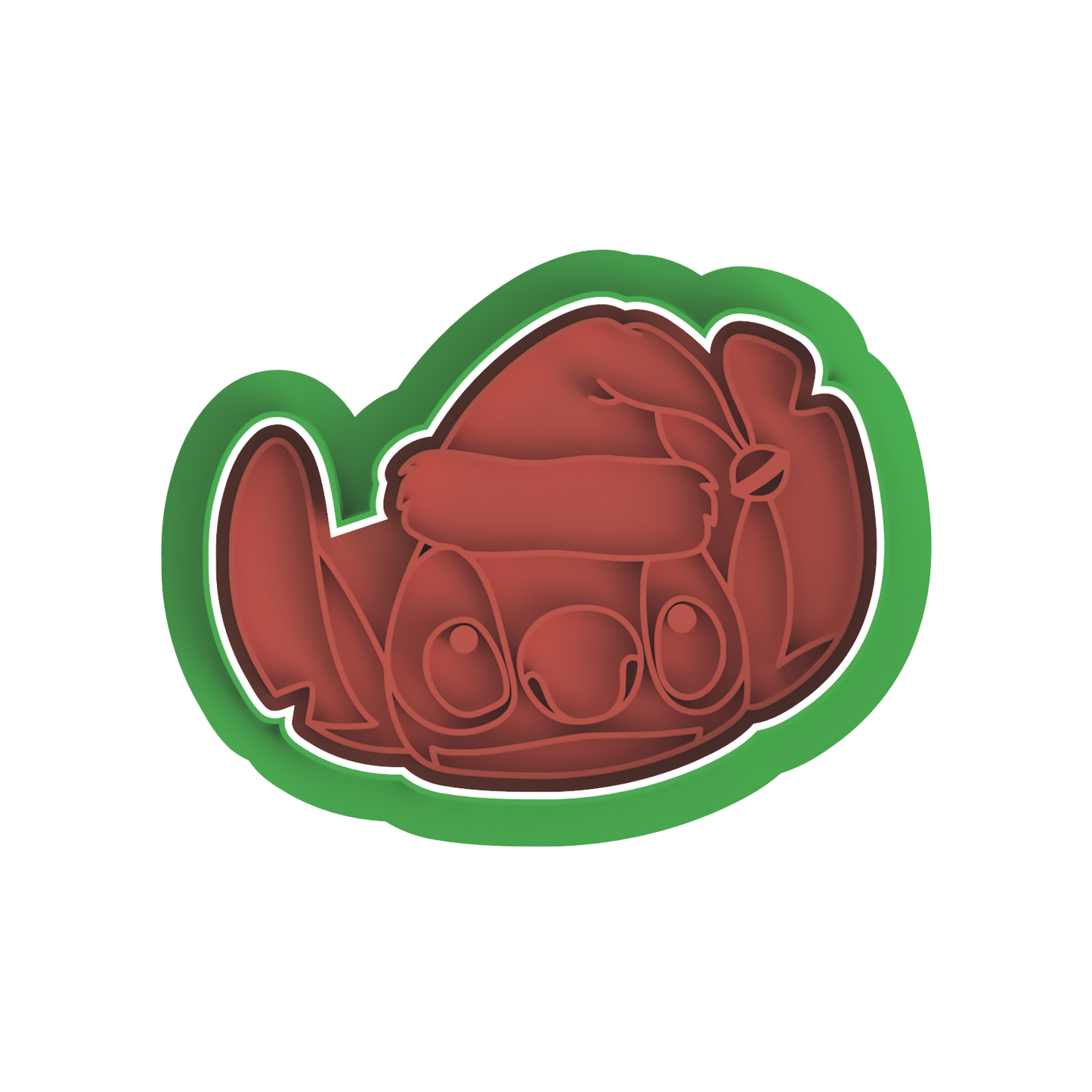 Stitch with Santa Hat Cutter/Stamp