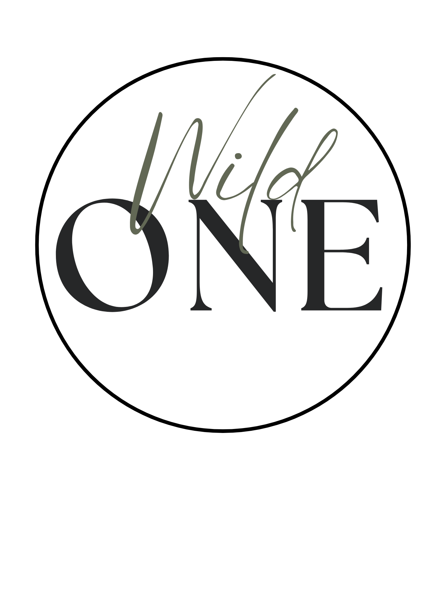 Wild one round stamp