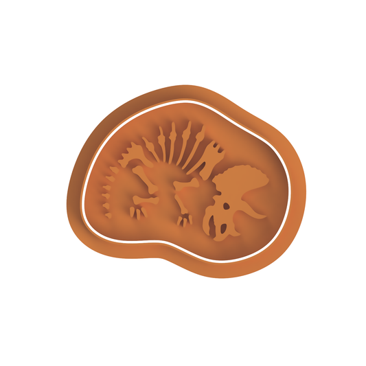 Triceratops Fossil Cutter & Stamp