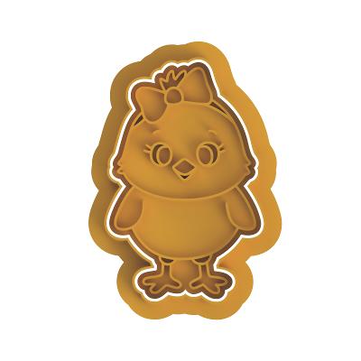 Easter Chick with bow Stamp & Cutter
