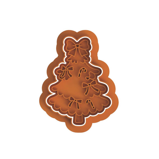 Christmas Tree with bows and candy canes Frame/cutter