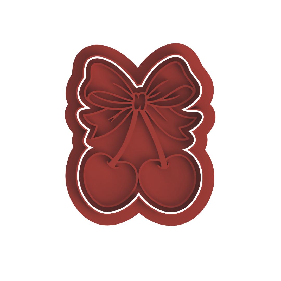 Cherry with bow #2 Cutter/Stamp