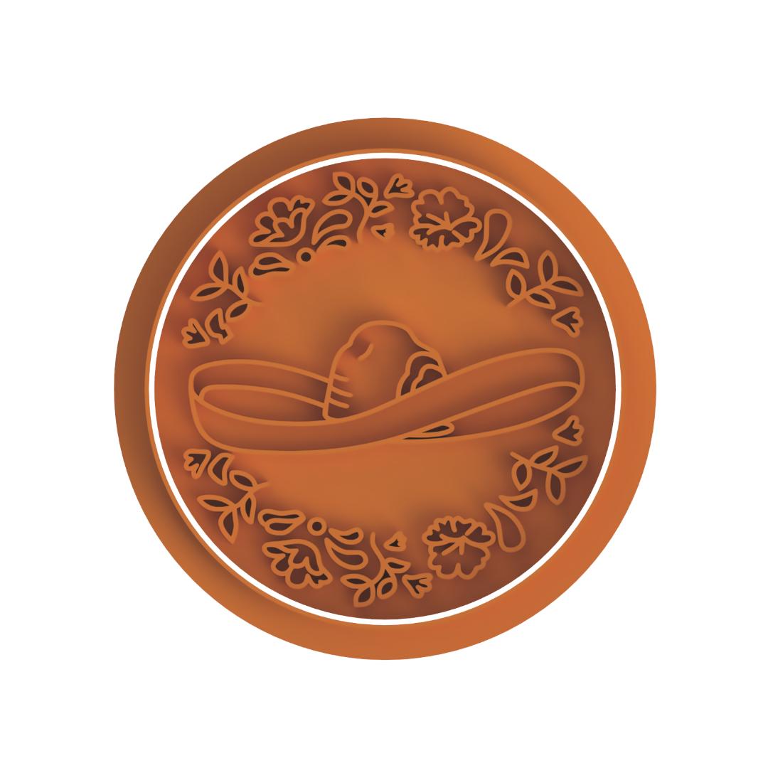 Round Charro hat Stamp