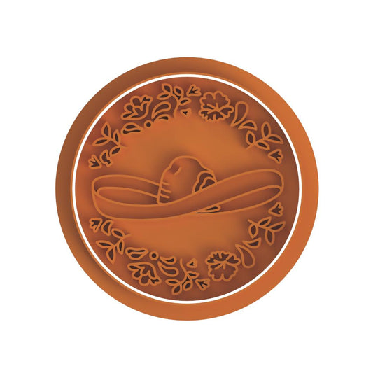 Round Charro hat Stamp