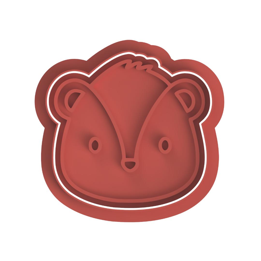 Skunk animal head  Cutter & Stamp