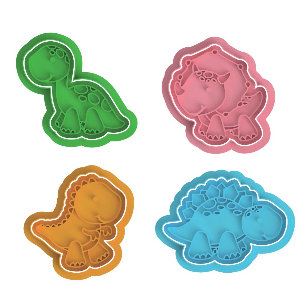 Cute Dinosaur cutter/embosser set – Chocolate Hustler