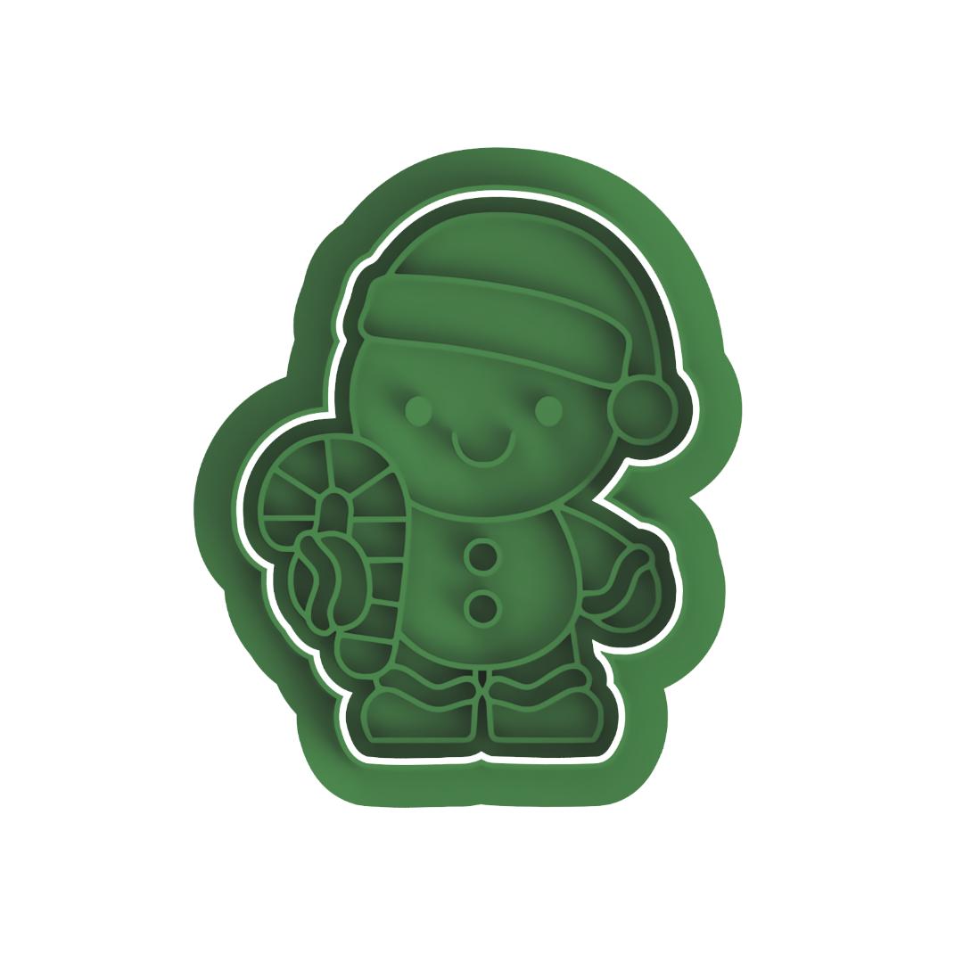 Gingerbread with Candy cane Frame/cutter