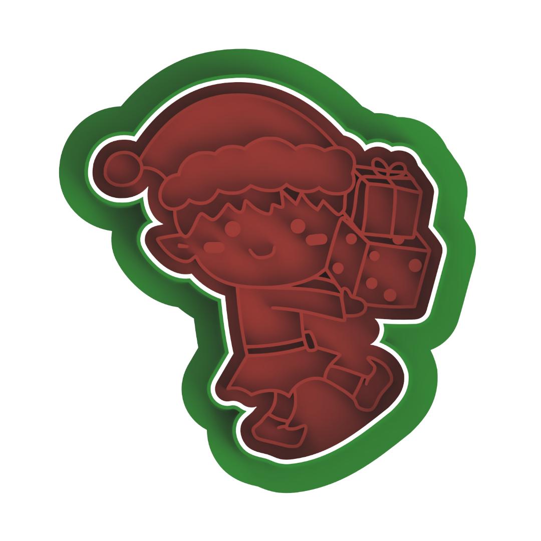 Elf with Gifts cutter/embosser