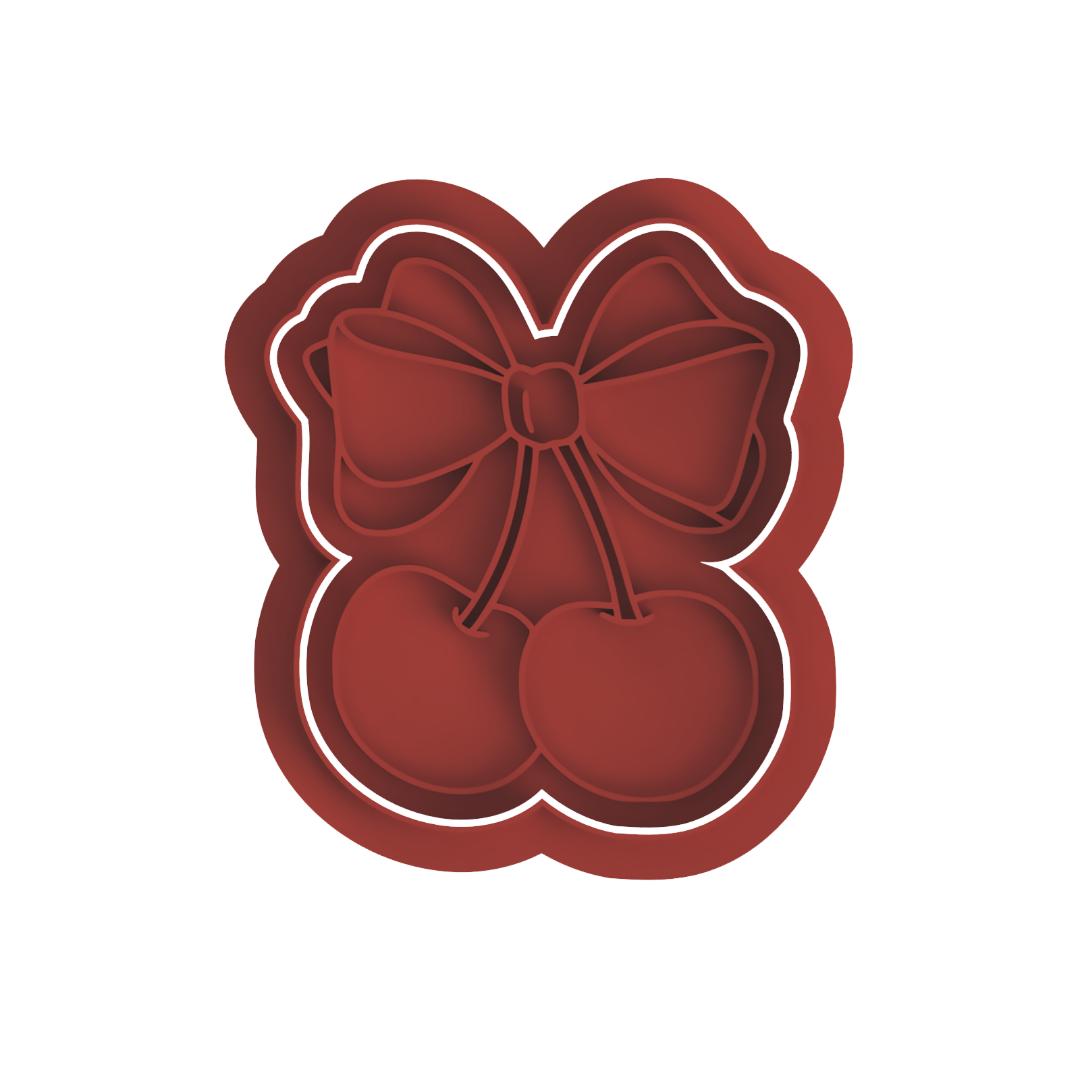 Cherry with bow #1 Cutter/Stamp
