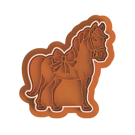 Horse with bow Cutter/Stamp