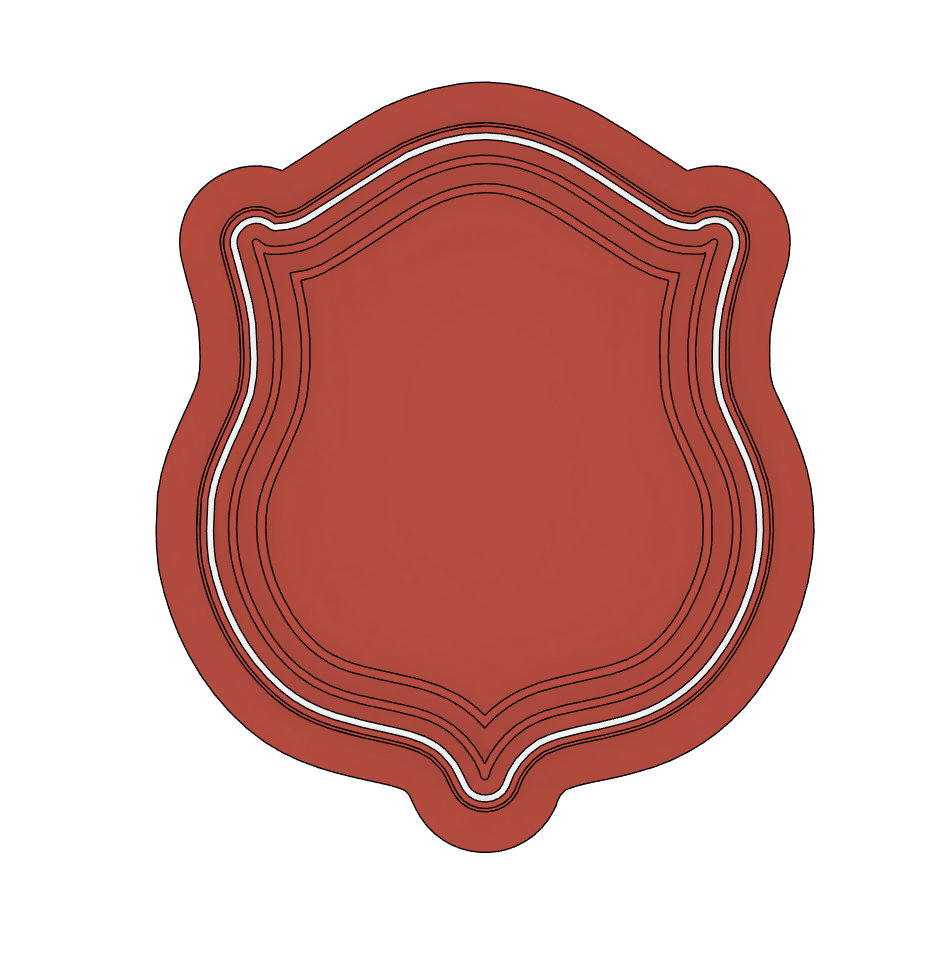 Decorative shield frame  stamp & Cutter
