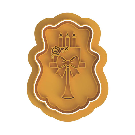 Cake plaque stamp/cutter