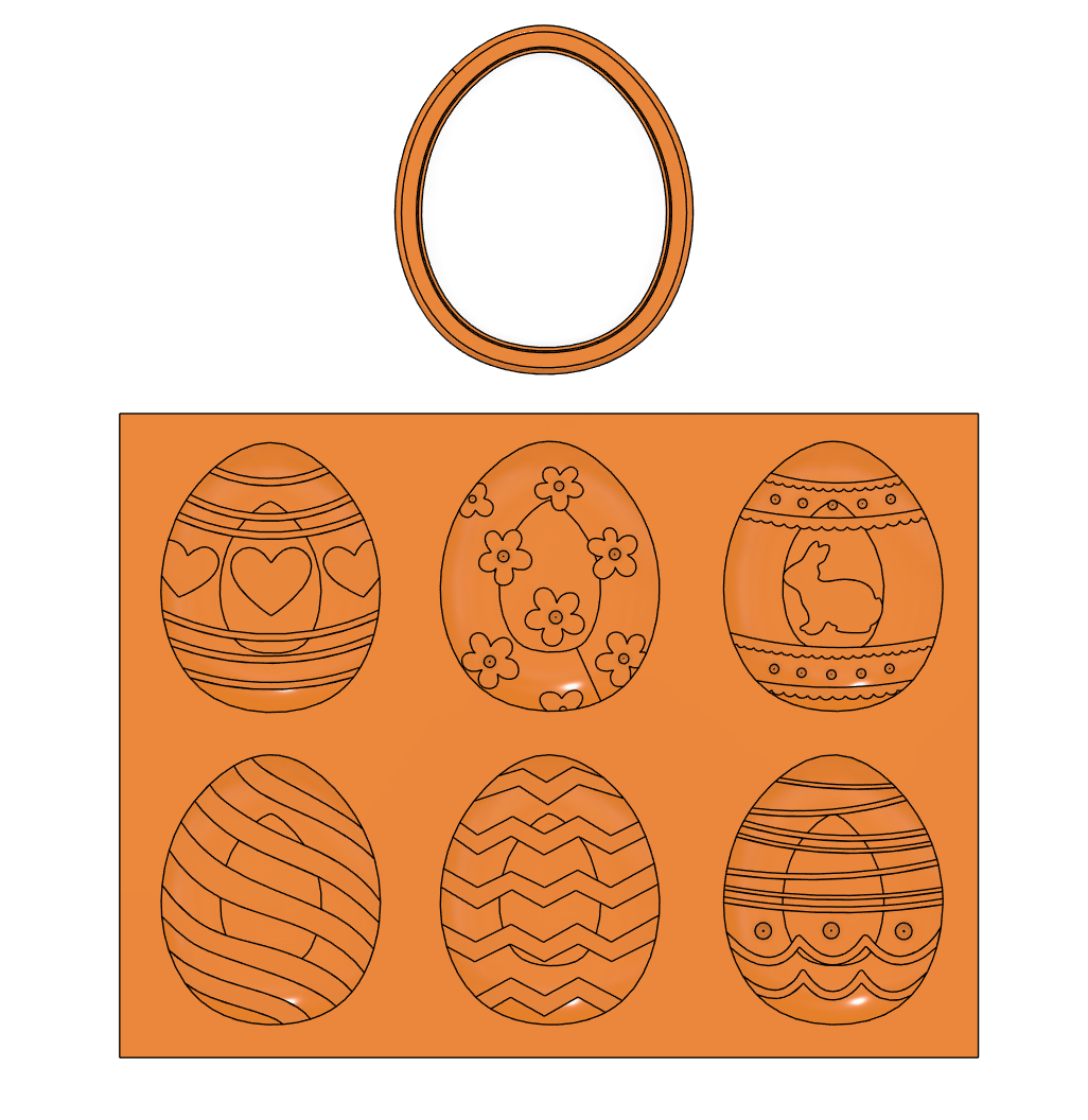 Easter Egg Debosser Stamp & Cutter set