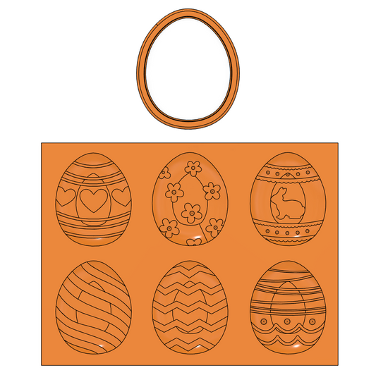 Easter Egg Debosser Stamp & Cutter set