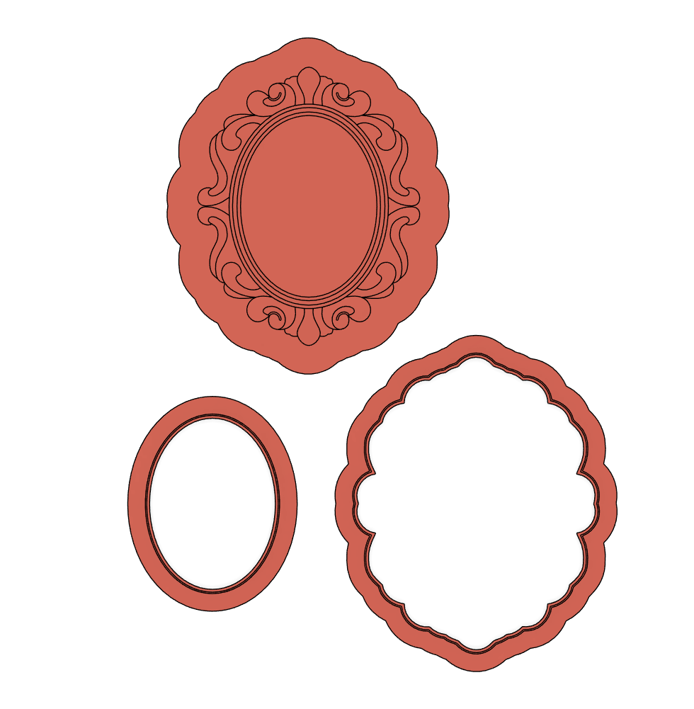 Oval Frame  Stamp and cutter