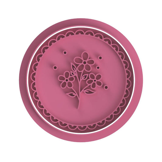Round Doily Flower stamp/cutter