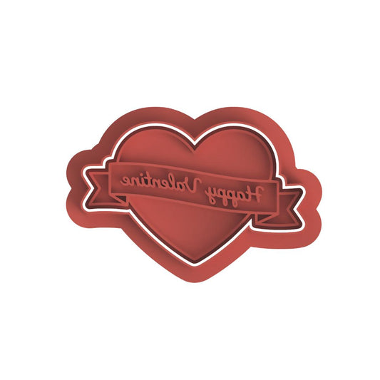 Heart Happy Valentine Cutter & Stamp