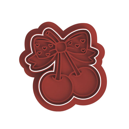 Cherries with bow  #6  Stamp/Cutter