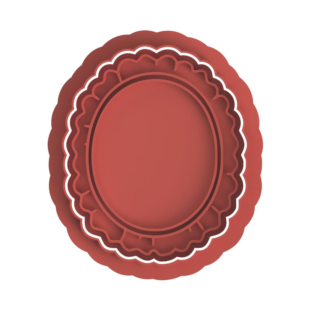 Oval Ribbon Style Cutter/Stamp