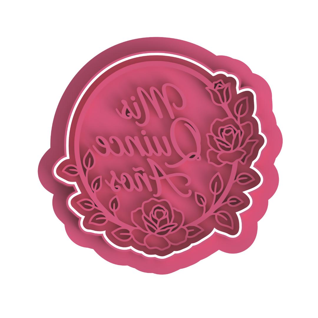 Mis Quince Años Floral plaque  Cutter/Embosser