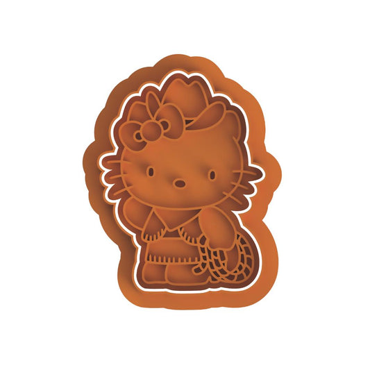 Cowgirl Kitty Cutter/Stamp