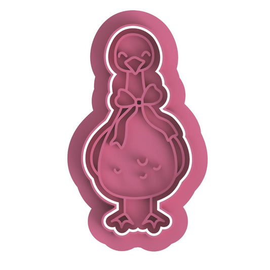 Goose with Bow on neck stamp/cutter #2