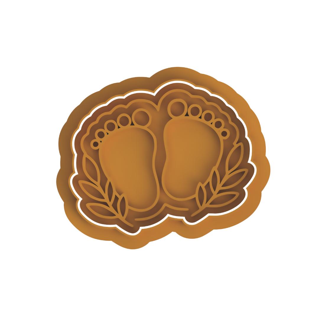 Baby Feet with Branches Cutter & Stamp