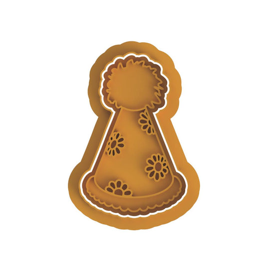 Party Hat with daisy Cutter & Stamp