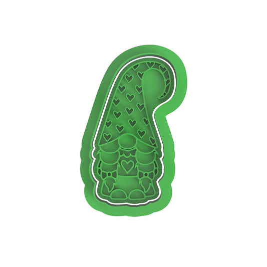 Gnome with hearts hat Cutter/Stamp