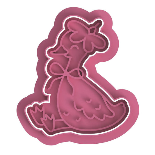 Goose with flower on head stamp/cutter