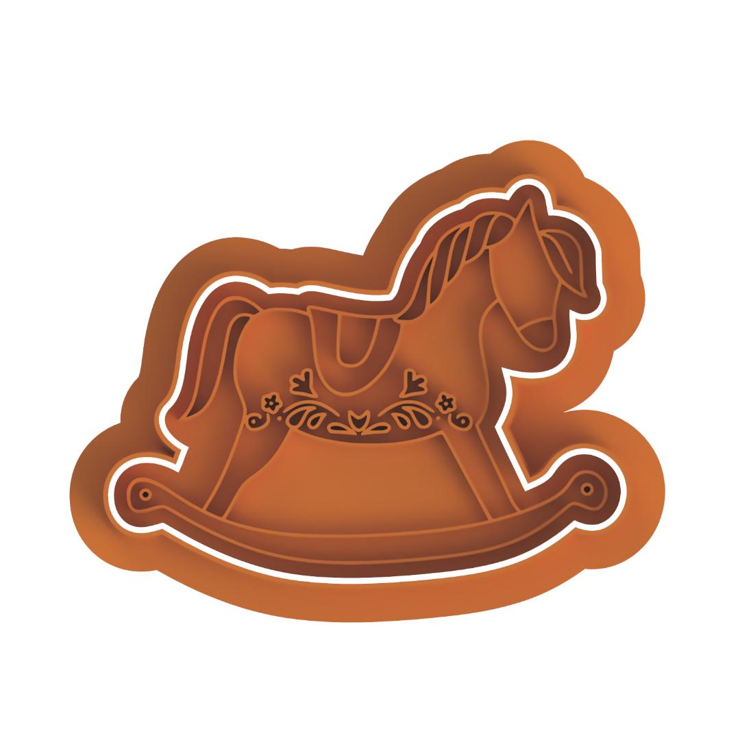 Rocking Horse with Talavera Print Stamp/Cutter