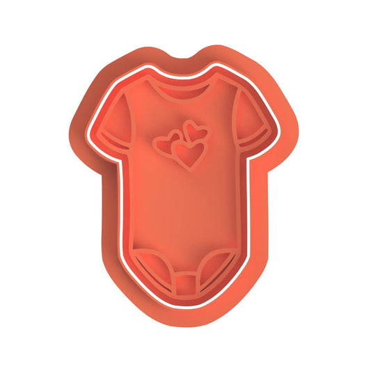 Baby Onesie with hearts  Stamp/Cutter