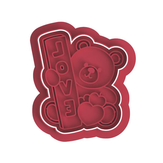 Bear with love sign cutter & Stamp