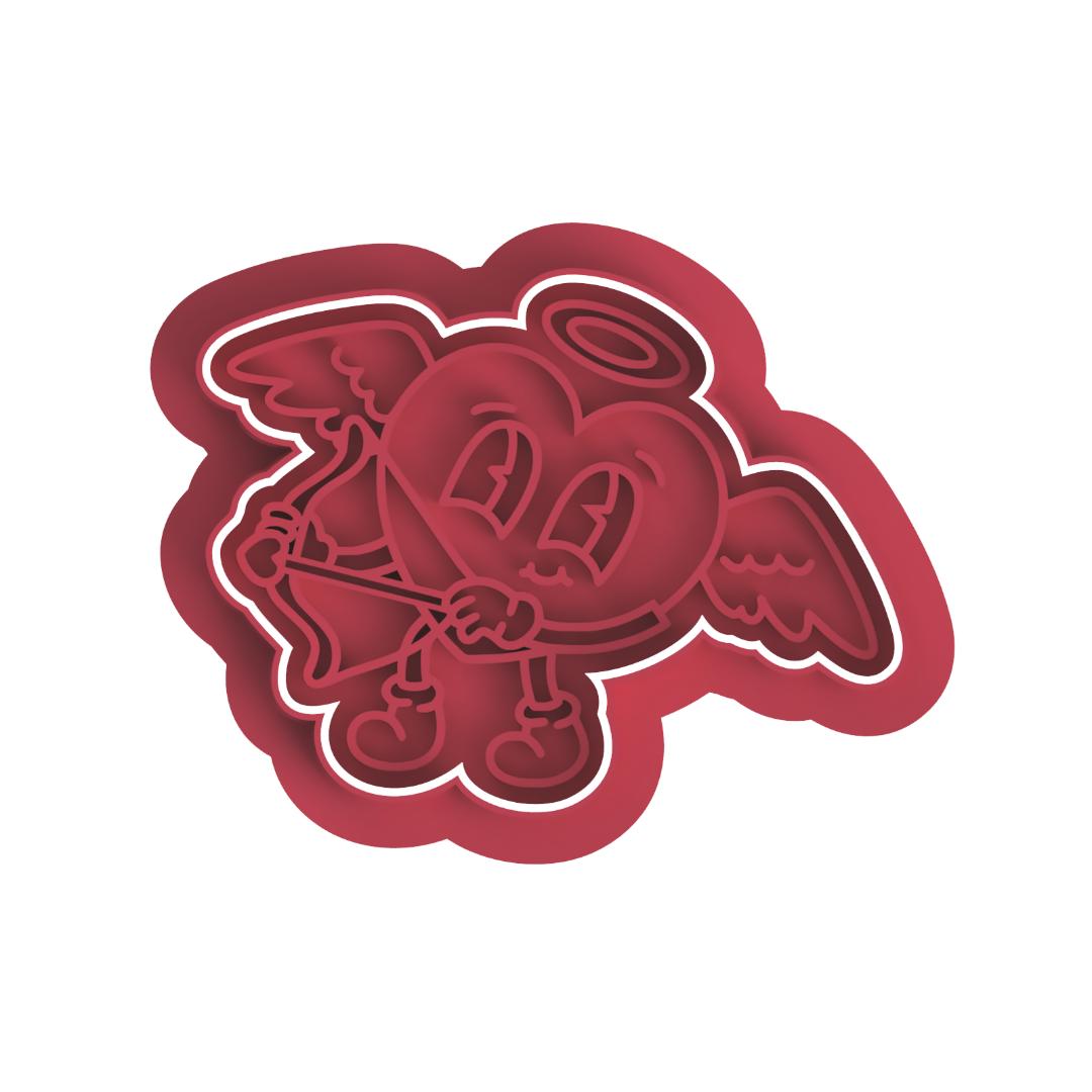 Heart Cupid cutter & Stamp