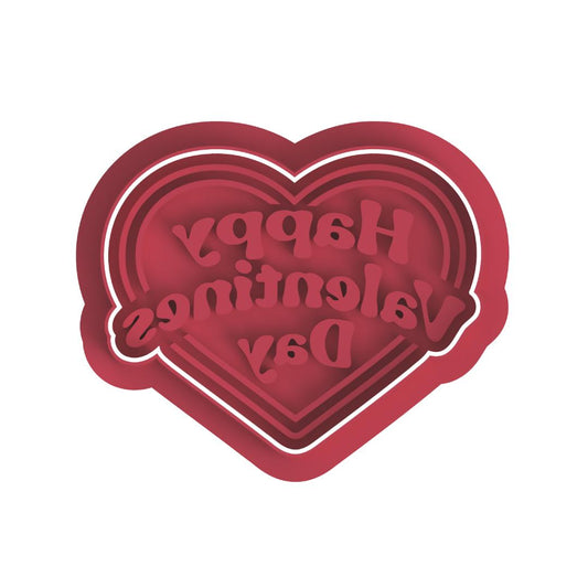 Happy Valentines's Day Heart Cutter & Stamp