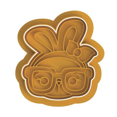 Bunny Girl with Glasses Stamp & Cutter