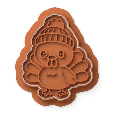 Turkey with beanie cutter/stamp