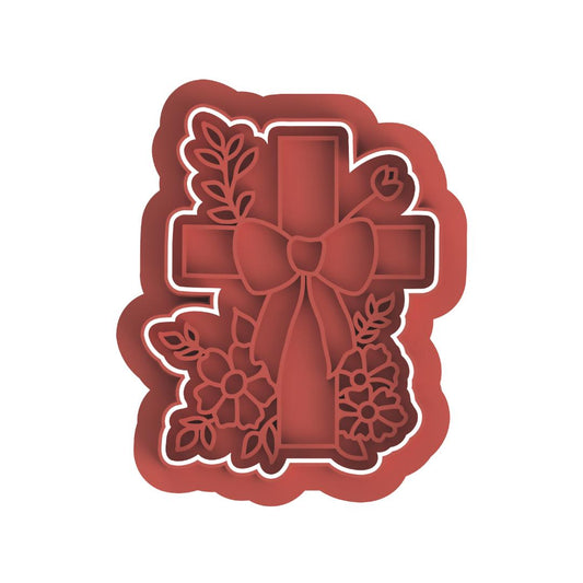 Cross with Flowers Cutter/Embosser