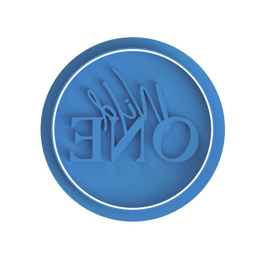 Wild one round stamp