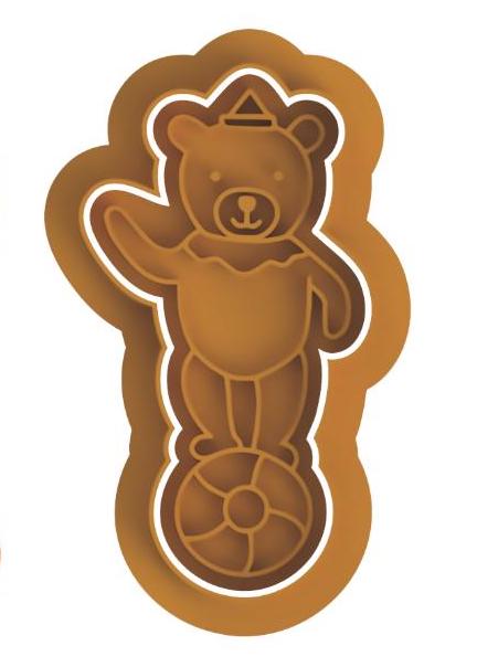 Circus bear Cutter & Stamp