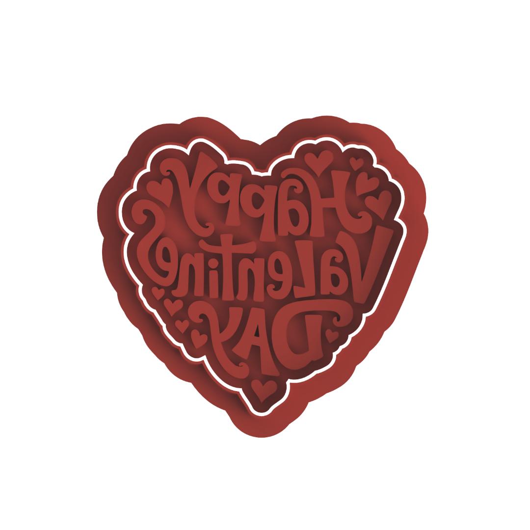 Happy Valentines Day Heart Cutter & Stamp