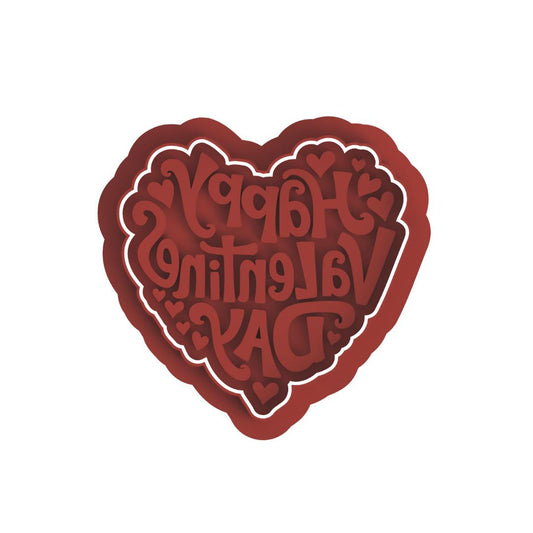 Happy Valentines Day Heart Cutter & Stamp