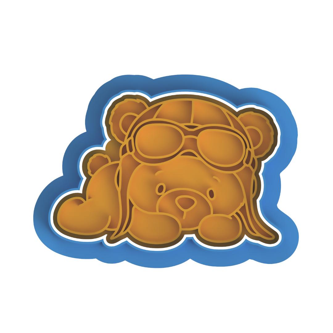 Aviator Bear Stamp & Cutter