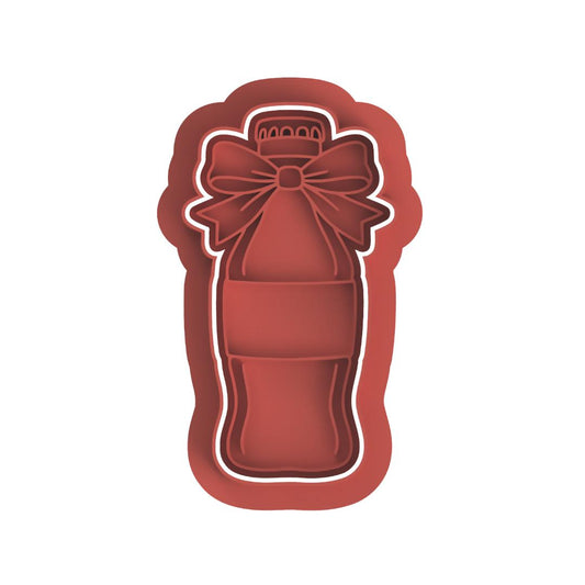 Cola Bottle with bow Stamp & Cutter