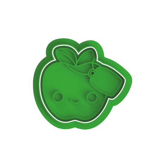 Apple with tag Cutter & Stamp
