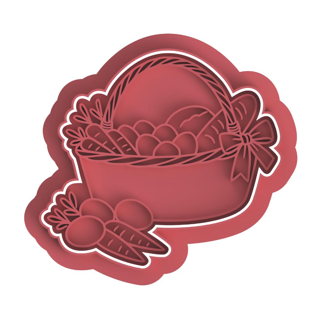 Bssket with eggs and carrots  Stamp & Cutter