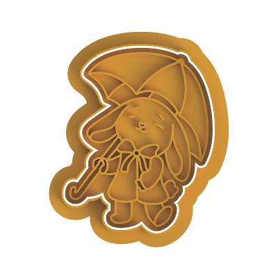 Bunny with umbrella Stamp & Cutter
