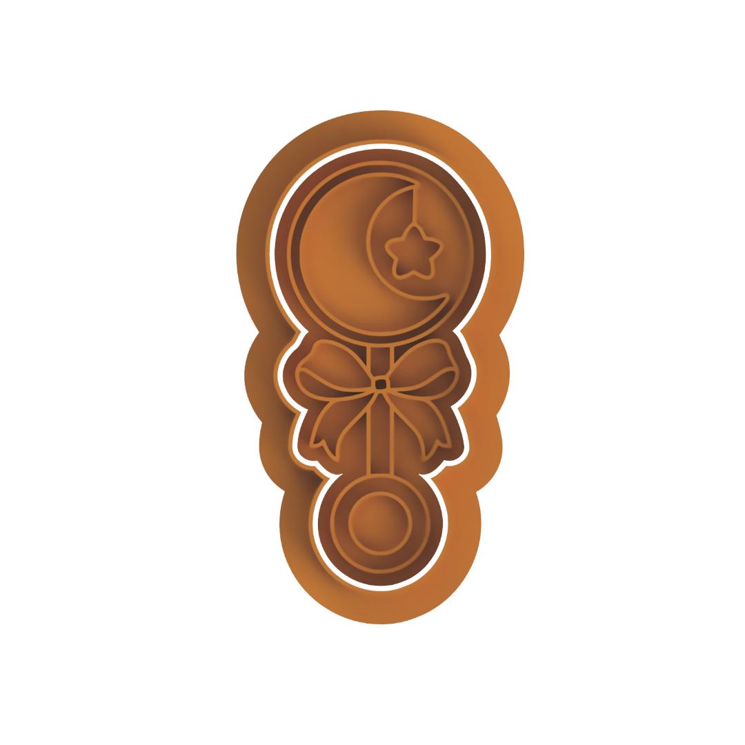 Rattle with moon and star Cutter/Stamp