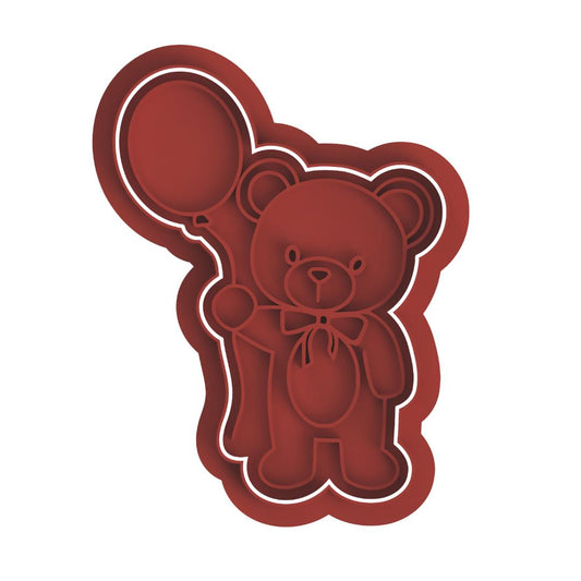Bear with balloon #1 Stamp & Cutter