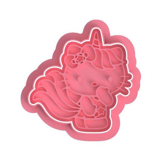 Rainbow kitty Stamp/cutter